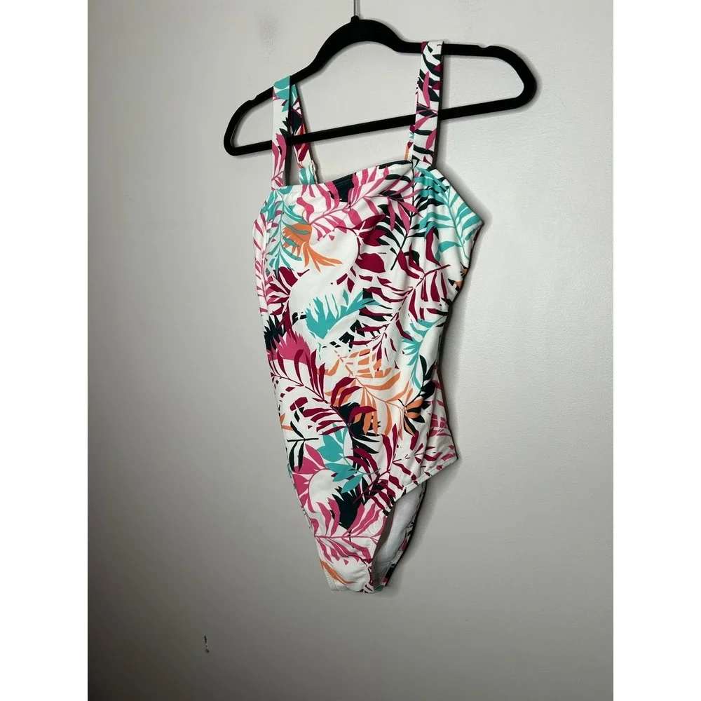 Eddie Bauer Women's Swimsuit  Floral Core One-Piece Sun Protection UPF 50 Large - Picture 2 of 7